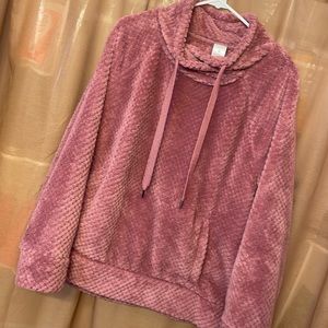 Plush pullover sweatshirt